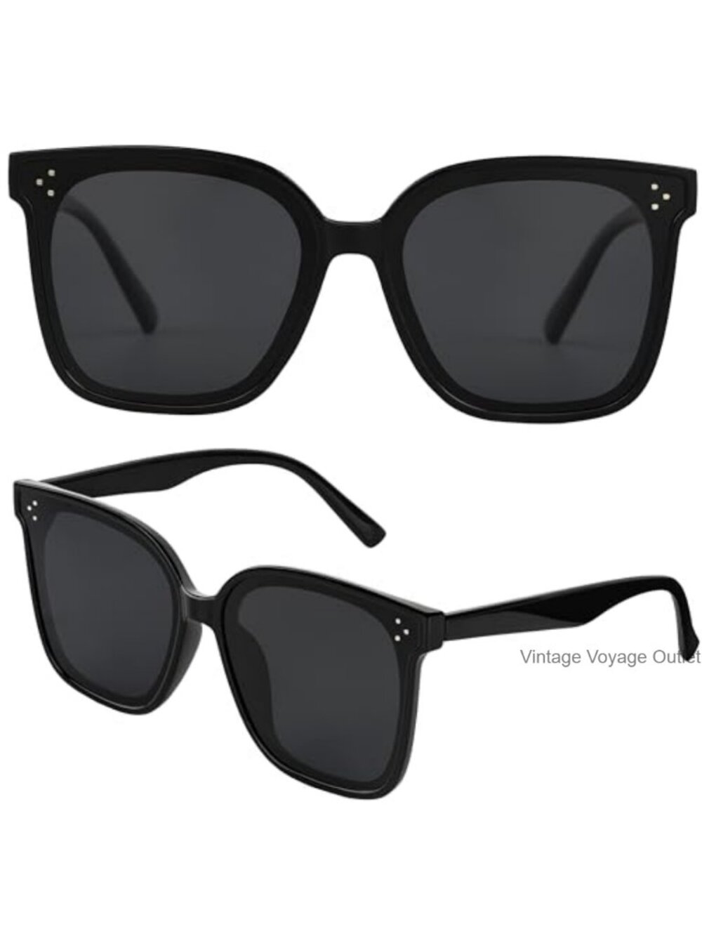 Oversized Polarized Square Sunglasses TR90 Frame UV400 Protection